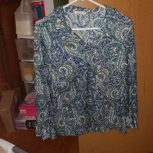 VINTAGE womens paisley button up